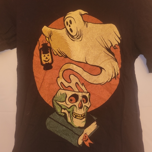 Black ghost stories t-shirt by Wicked Clothes XS - Picture 1 of 5